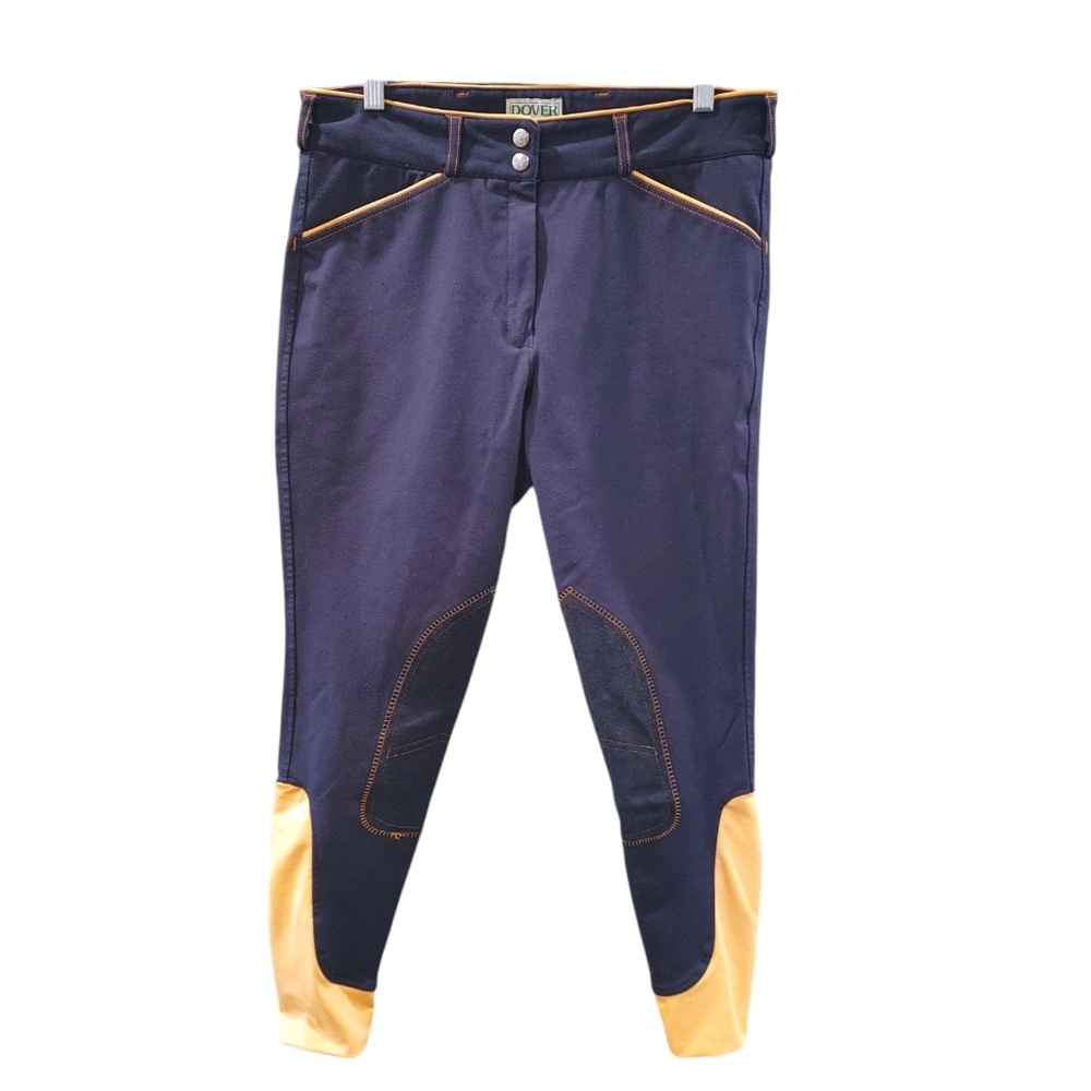 Dover Saddlery Navy Blue Wellesley Equestrian Breeches Pants Women Size 30
